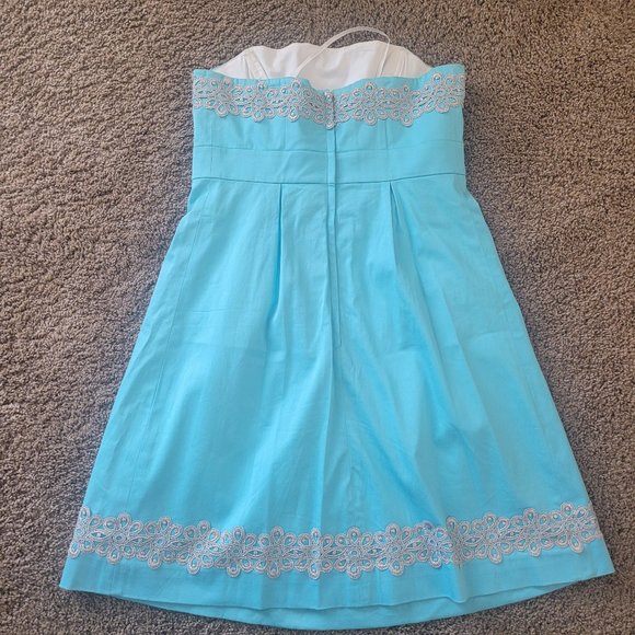 Lilly Pulitzer Betsey Stretch Dress Sate - Via Blue - Size 10 - Picture 4 of 6